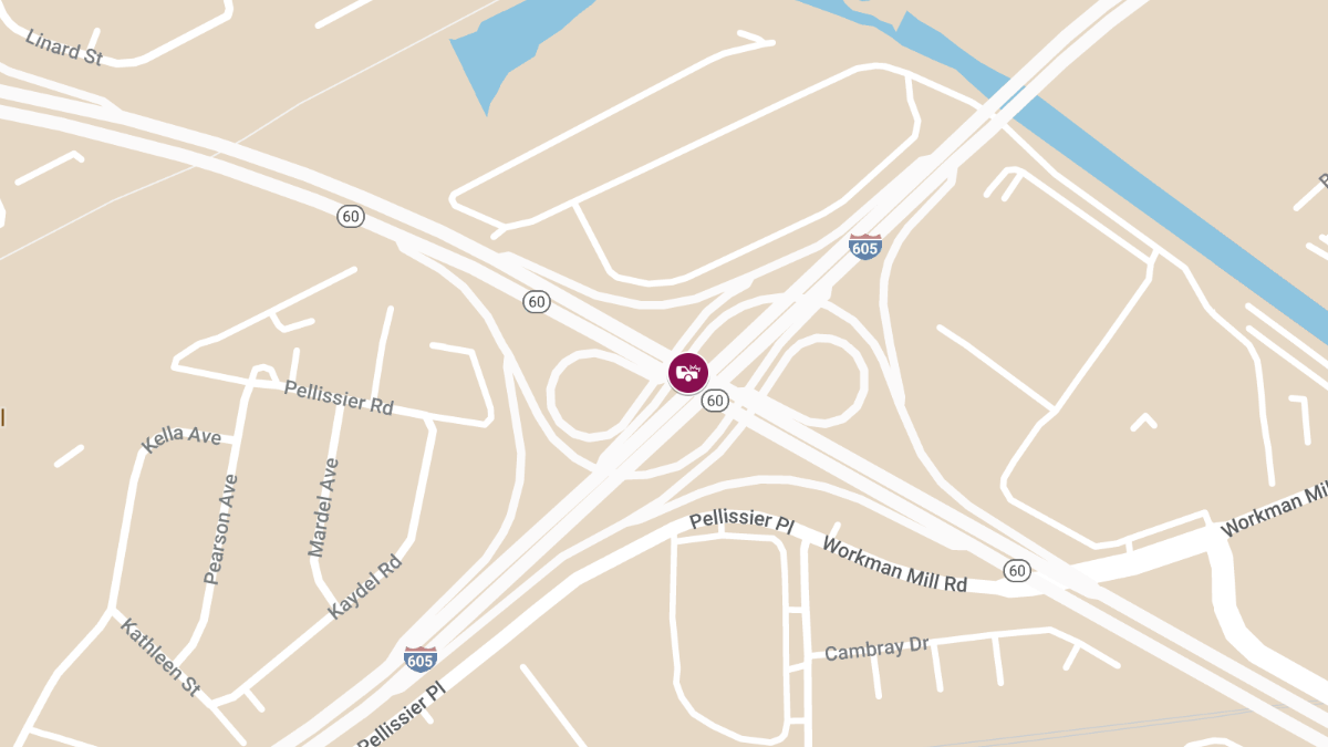 1 Injured in Multi-Vehicle Crash on 605 Freeway Near Highway 60