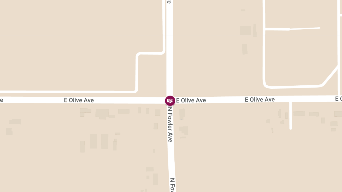 1 Injured in Two-Vehicle Crash at Fowler Ave & E Olive Ave