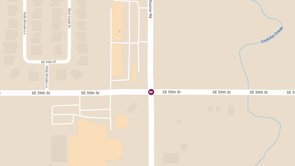 Accident Causes Injury at Sooner Rd & SE 59th St