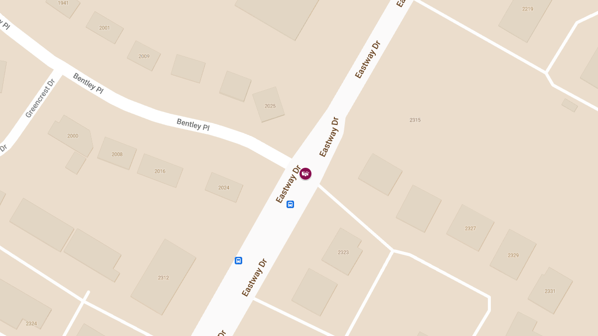 Accident With Injuries at Eastway Dr & Bentley Pl