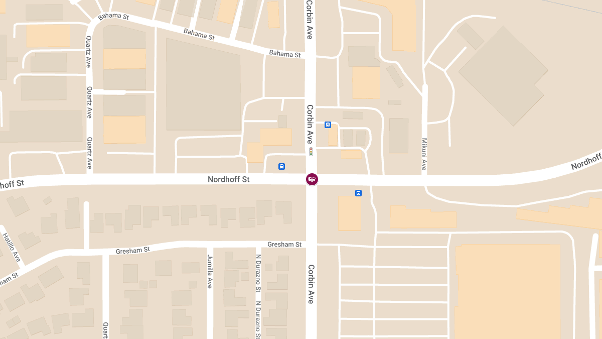 Accident With Injuries at Nordhoff St & Corbin Ave
