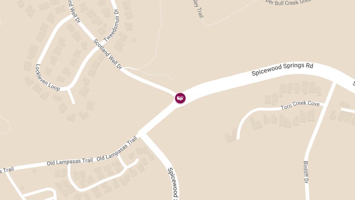 Accident With Injuries at Spicewood Springs Rd & Scotland Well Dr