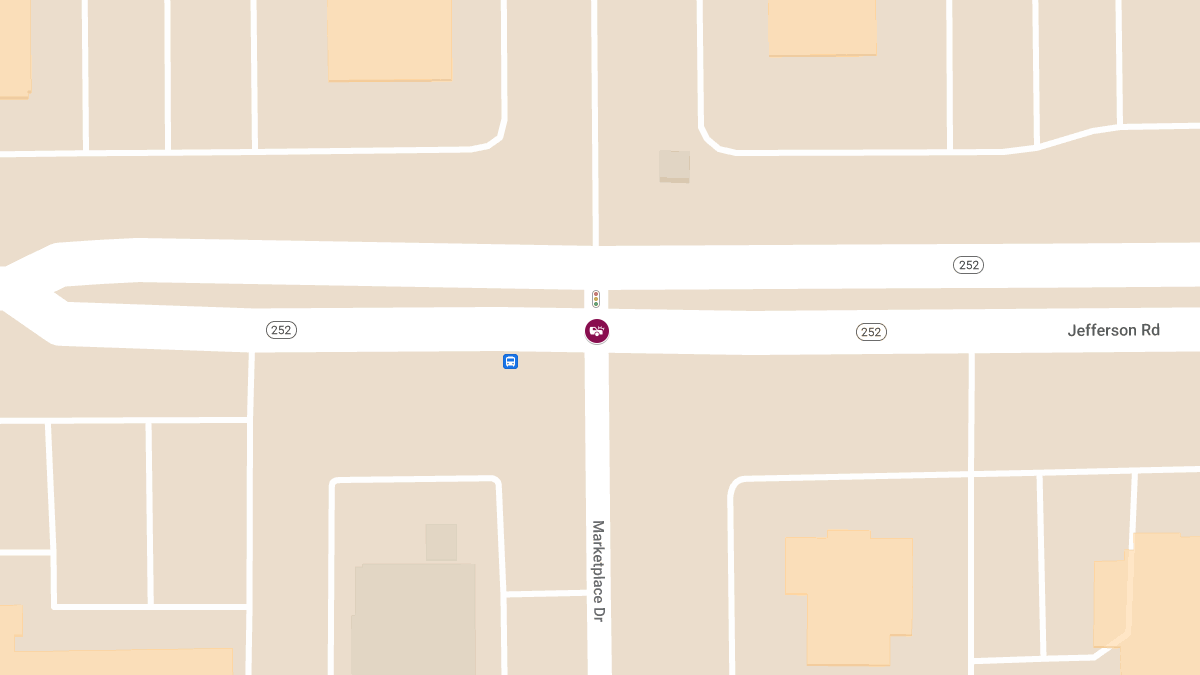 Accident With Injuries at W Jefferson Rd EB/WB at Marketplace Dr