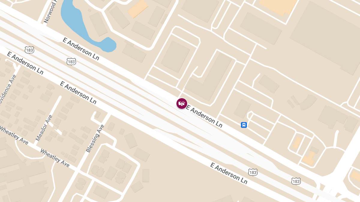 Accident With Injuries on E Anderson Ln Svrd EB