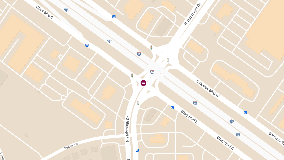 Accident With Injuries on Gateway East EB at N Yarbrough Dr