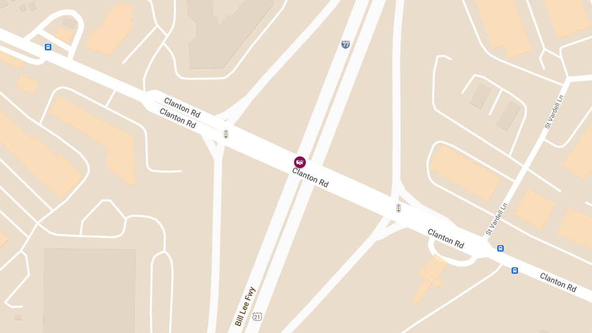 Accident at Clanton Rd and I-77 Results in Injuries