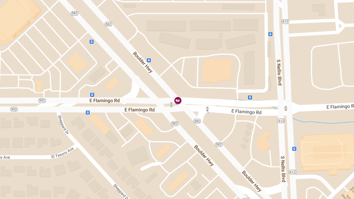 Accident at E Flamingo Rd & Boulder Hwy Causes Injuries