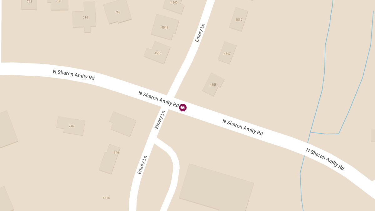 Accident at N Sharon Amity Rd and Emory Ln Causes Injuries