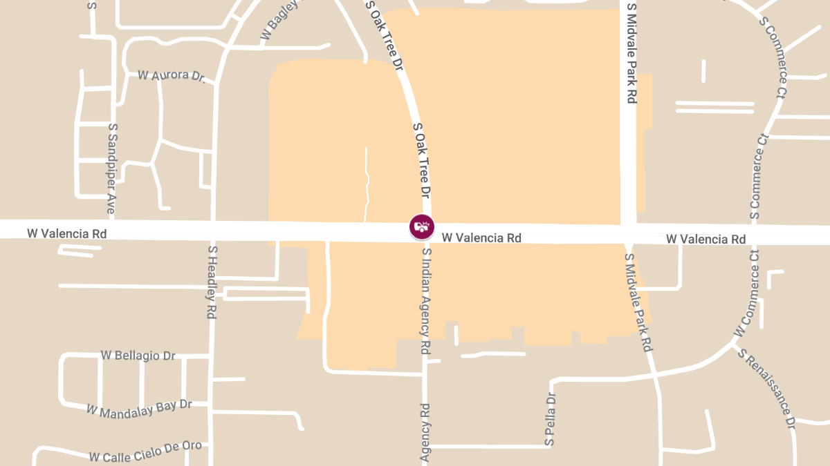 Accident at Valencia Rd & Oak Tree Dr Causes Injuries