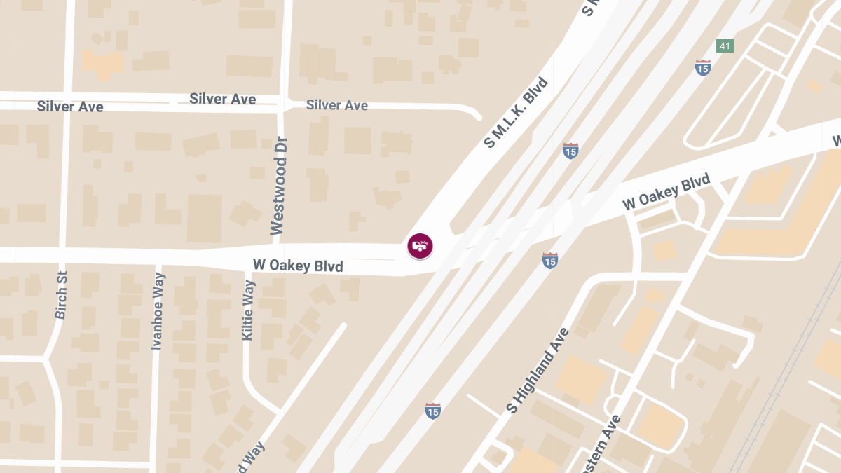 Accident at W Oakey Blvd & S Martin L King Blvd Causes Injuries