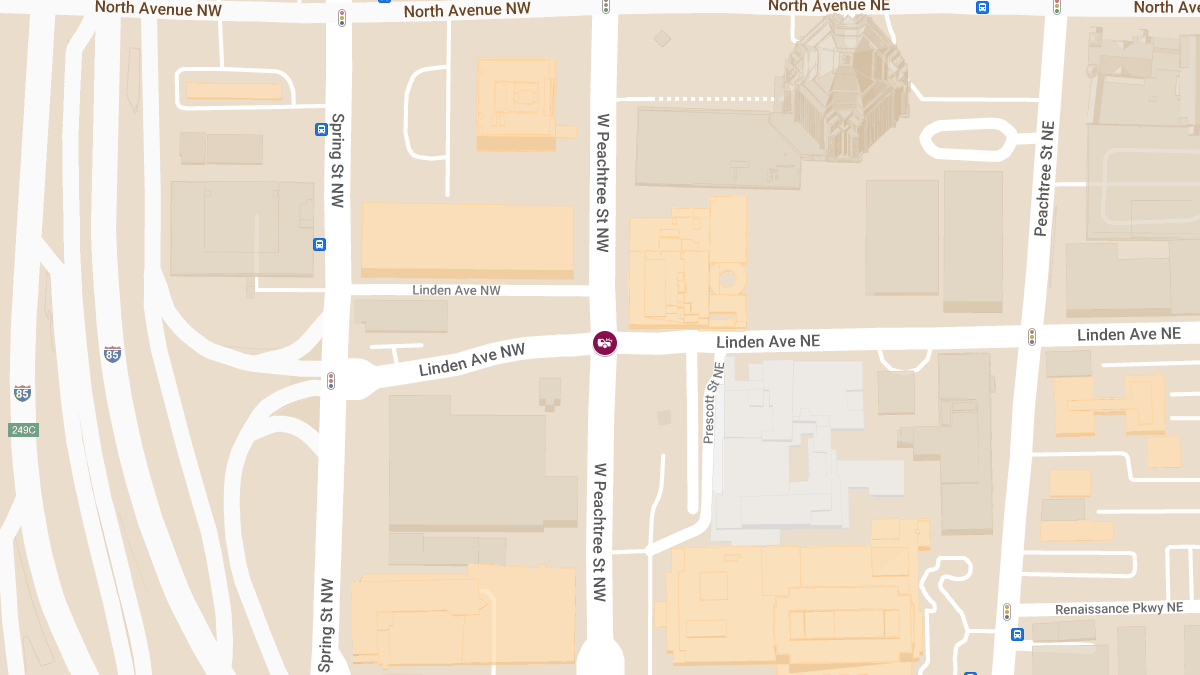 Accident at W Peachtree St NE & Linden Ave NE Causes Injuries