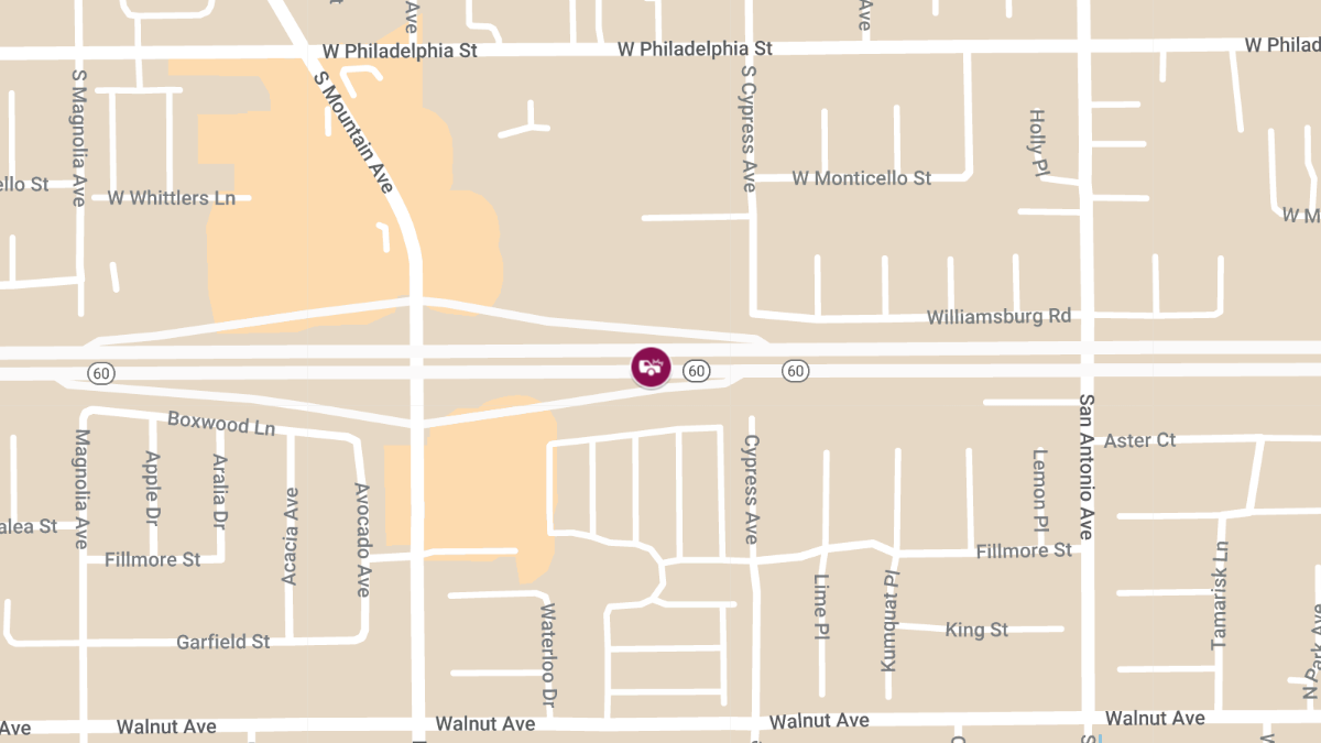 Accident on Highway 60 Near Mountain Ave Leaves One Injured