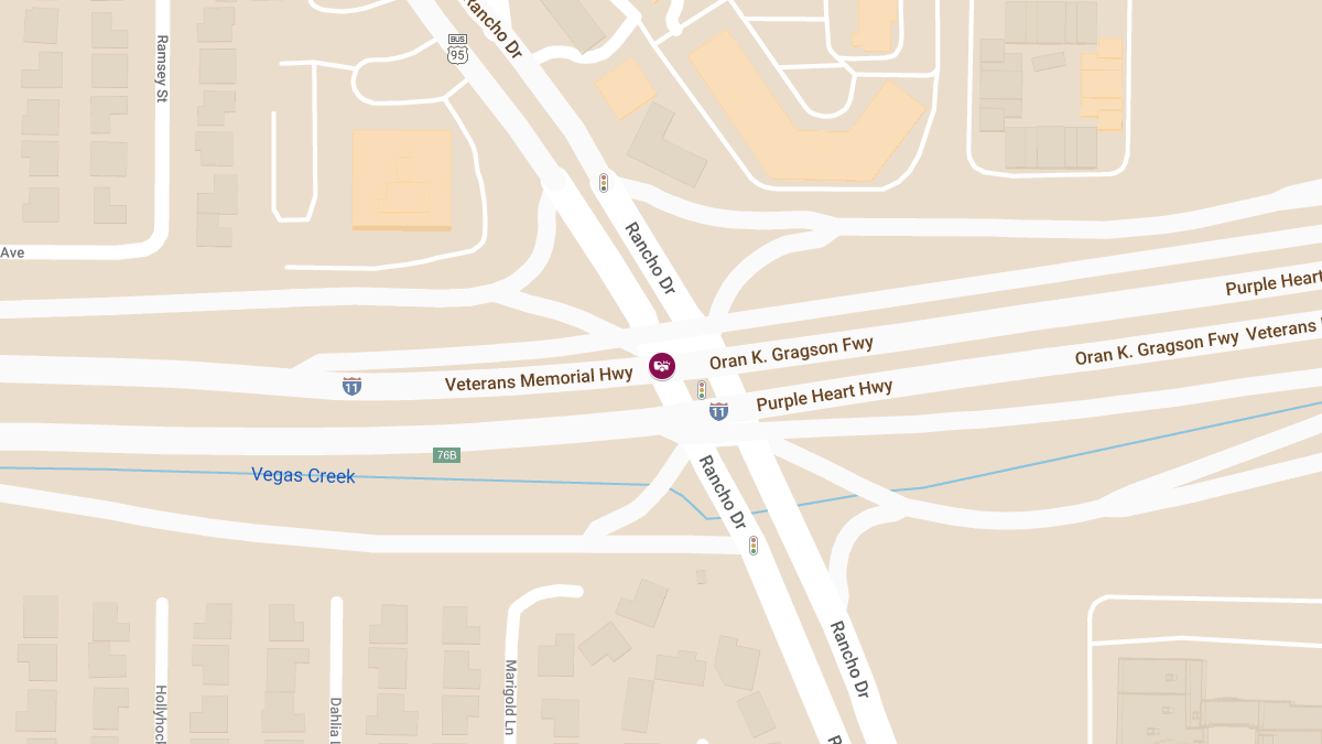 Accident on US-95 SB at S Rancho Dr Results in Injuries