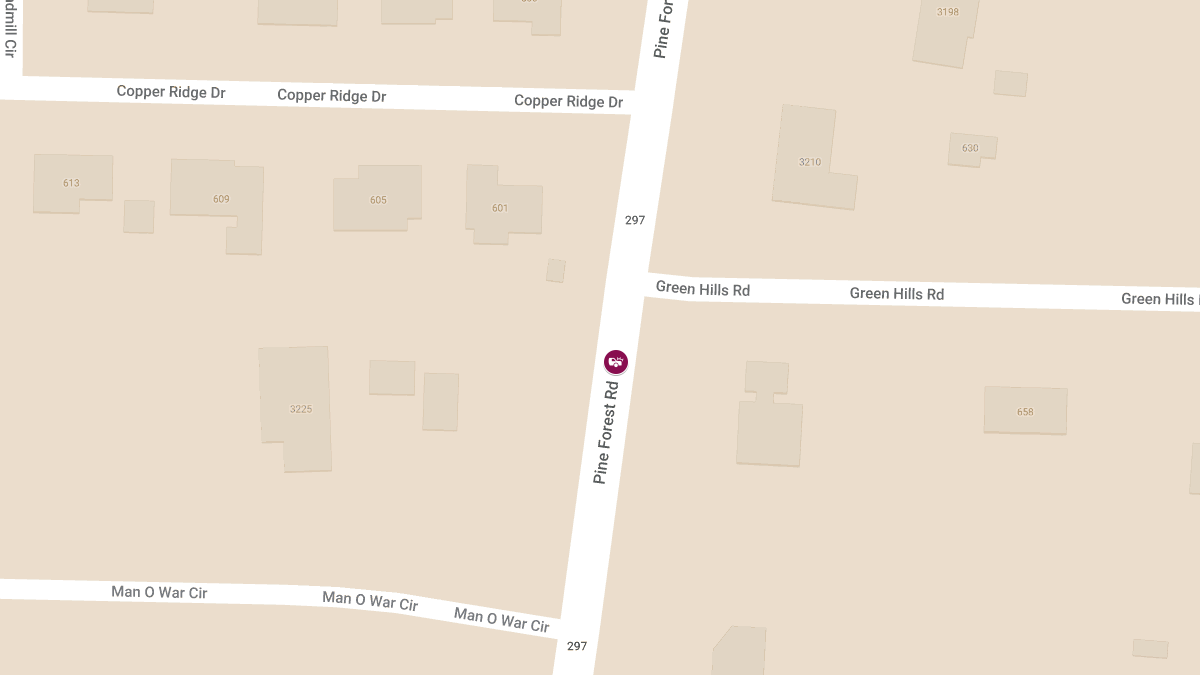 Accident with Injuries and Roadblock on Pine Forest Rd