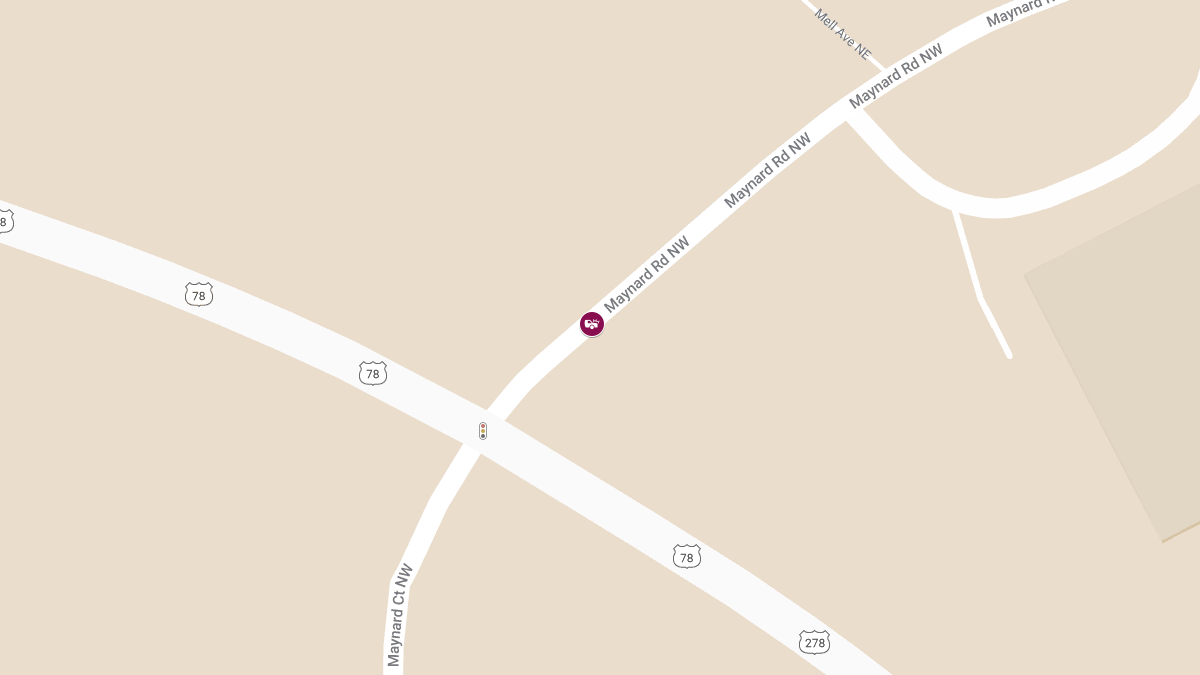 Accident with Injuries at 1445 Maynard Rd NW