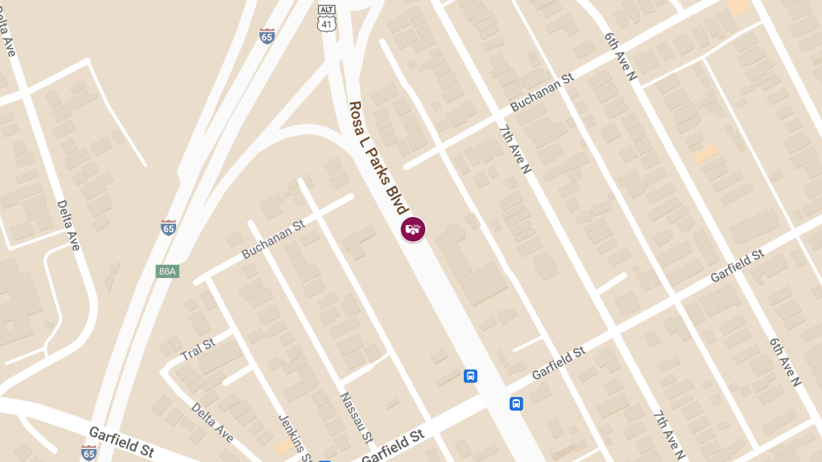 Accident with Injuries at 2025 Rosa L Parks Blvd