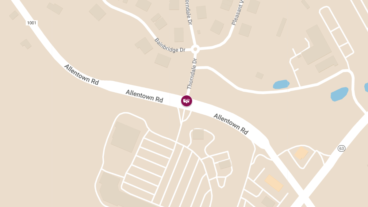 Accident with Injuries at Allentown Rd & Thorndale Dr