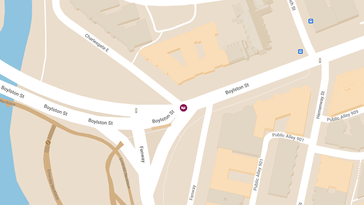 Accident with Injuries at Boylston St & Charlesgate E