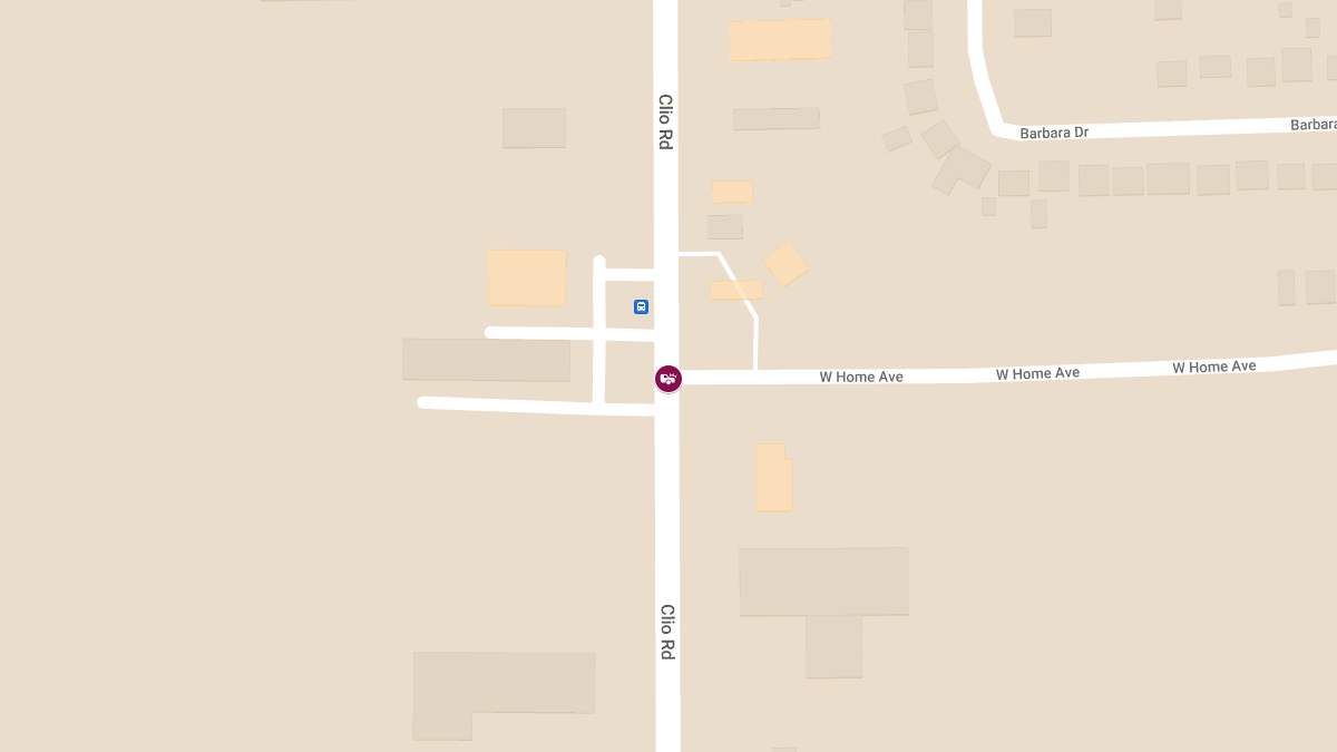 Accident with Injuries at Clio Rd & W Home Ave