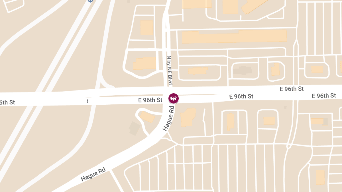 Accident with Injuries at E 96th St & Hague Rd