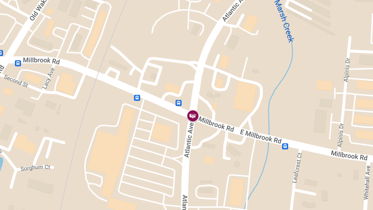 Accident with Injuries at E Millbrook Rd & Atlantic Ave