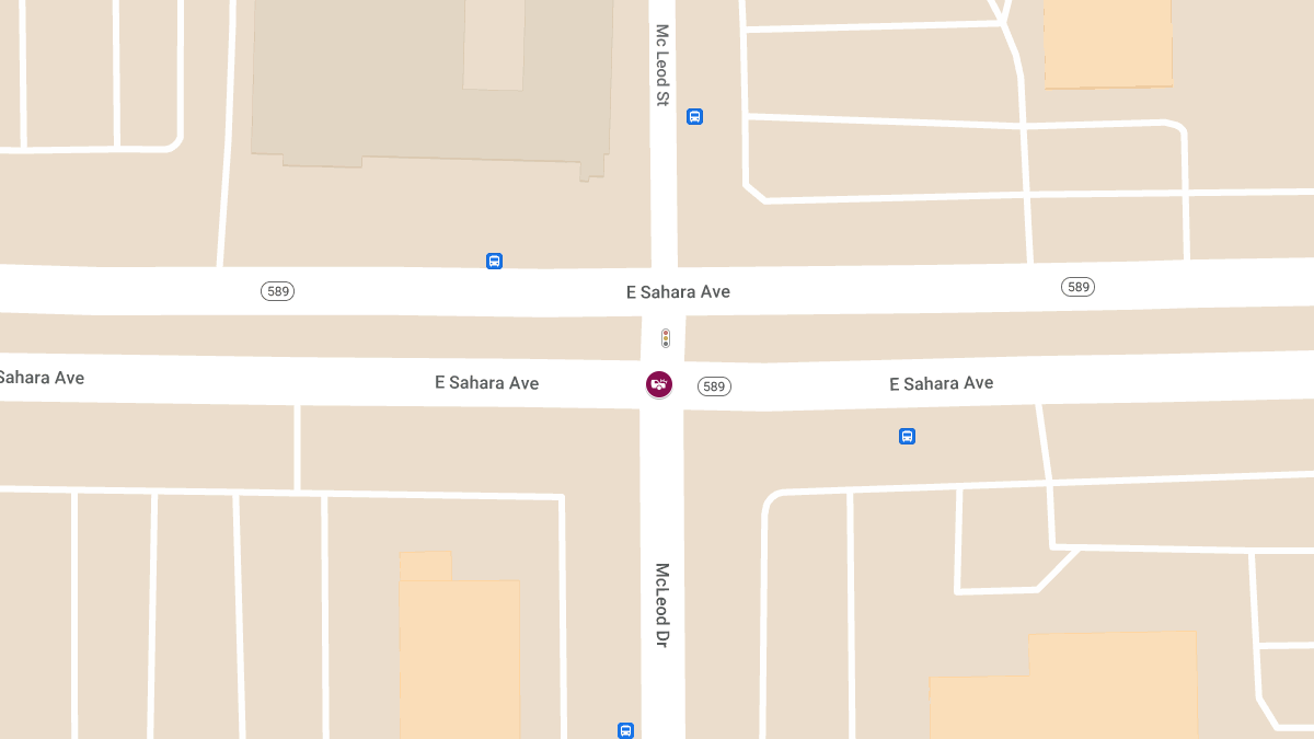 Accident with Injuries at E Sahara Ave & McLeod Dr