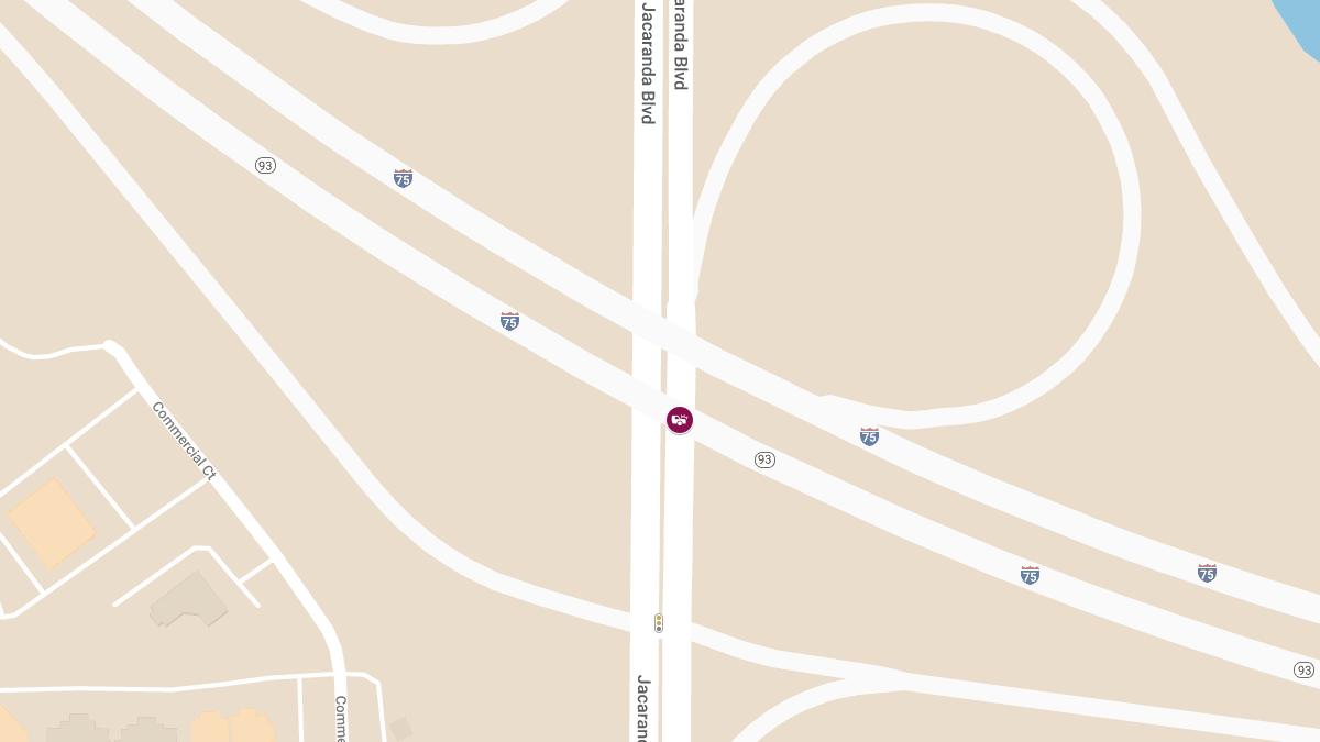 Accident with Injuries at Jacaranda Blvd & I-75 Entrance Ramp