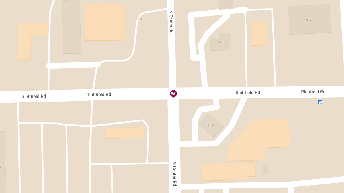 Accident with Injuries at N Center Rd & Richfield Rd