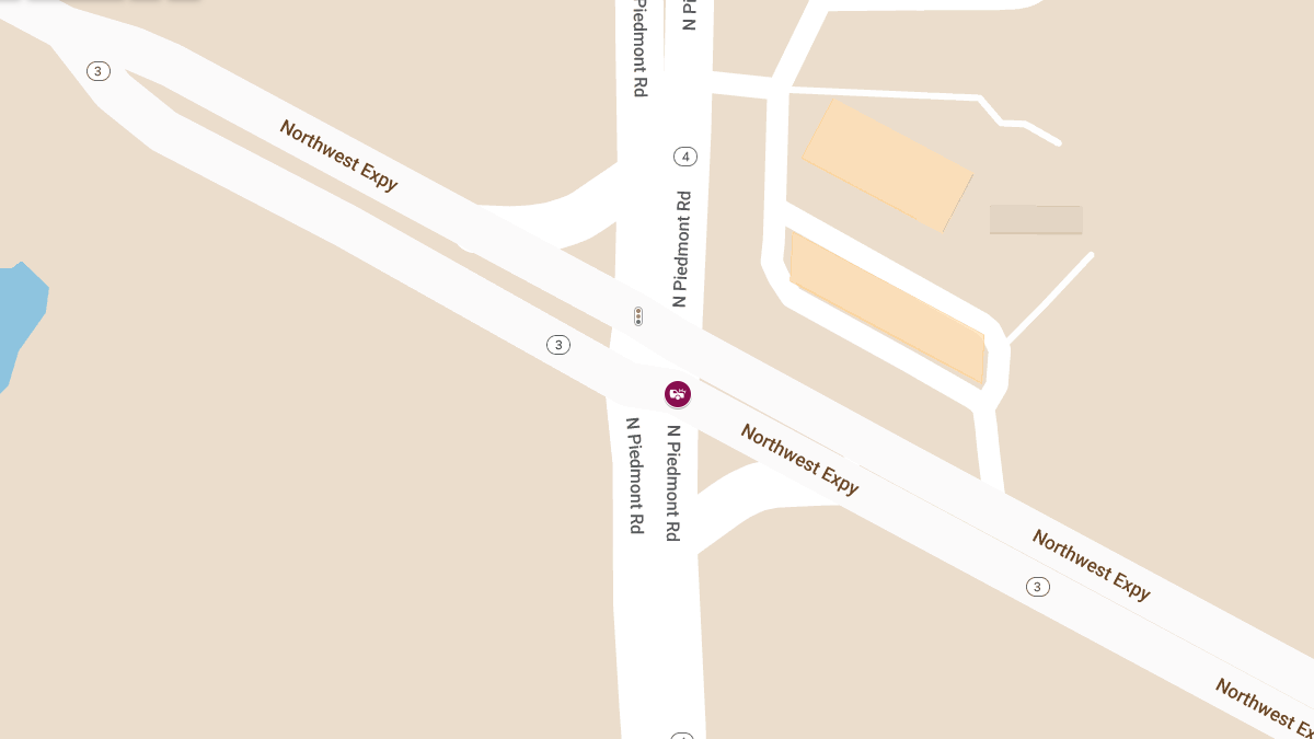 Accident with Injuries at NW Expressway & OK-4/N Piedmont Rd