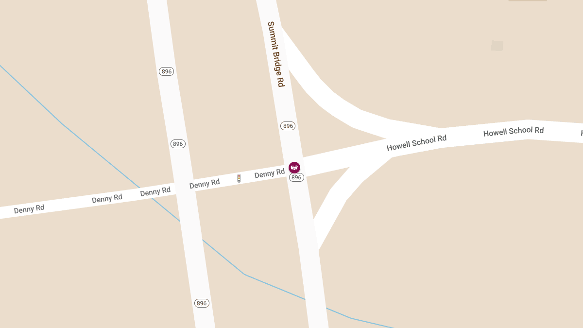 Accident with Injuries at Rte 896 and Howell School Rd