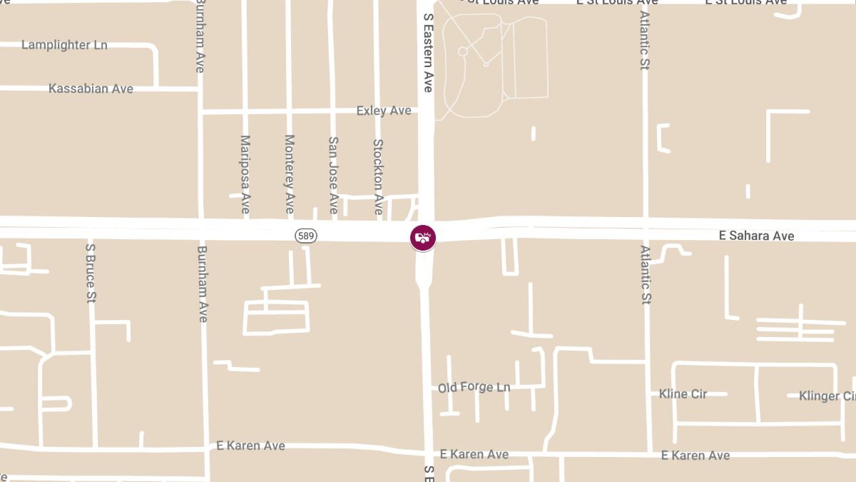 Accident with Injuries at S Eastern Ave & E Sahara Ave