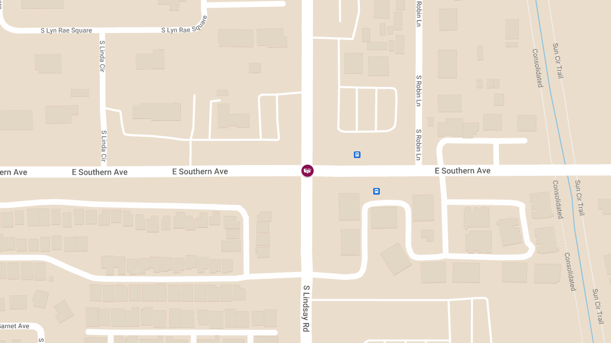 Accident with Injuries at S Lindsay Rd & E Southern Ave