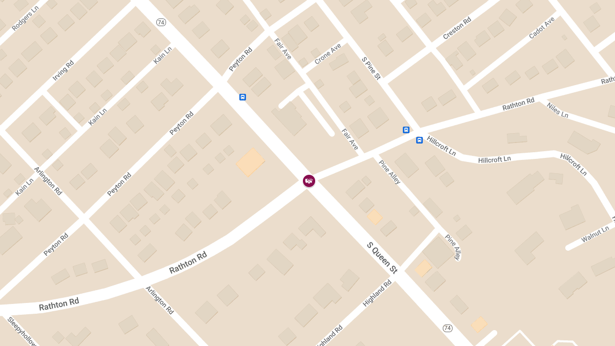 Accident with Injuries at S Queen St and Rathton Rd