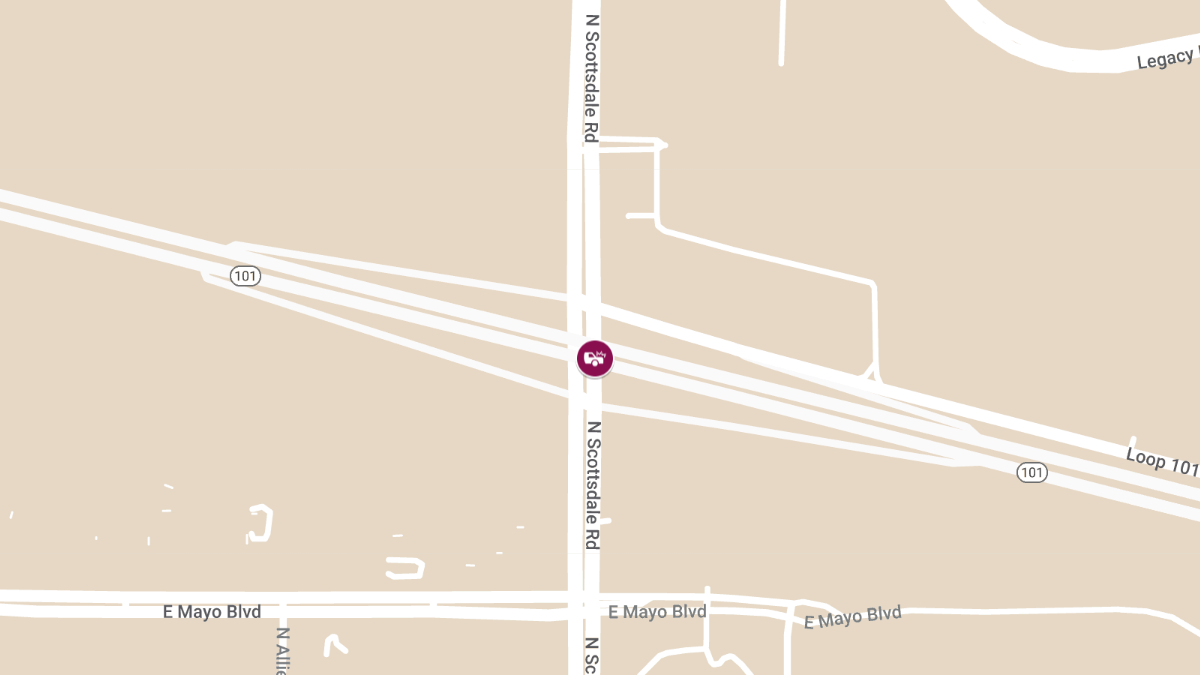 Accident with Injuries at Scottsdale Rd & Loop 101
