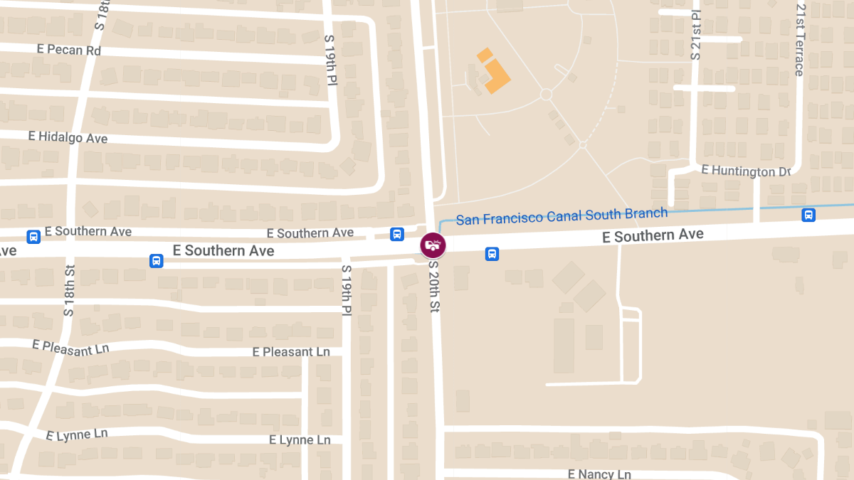 Accident with Injuries at Southern Ave & 20th St