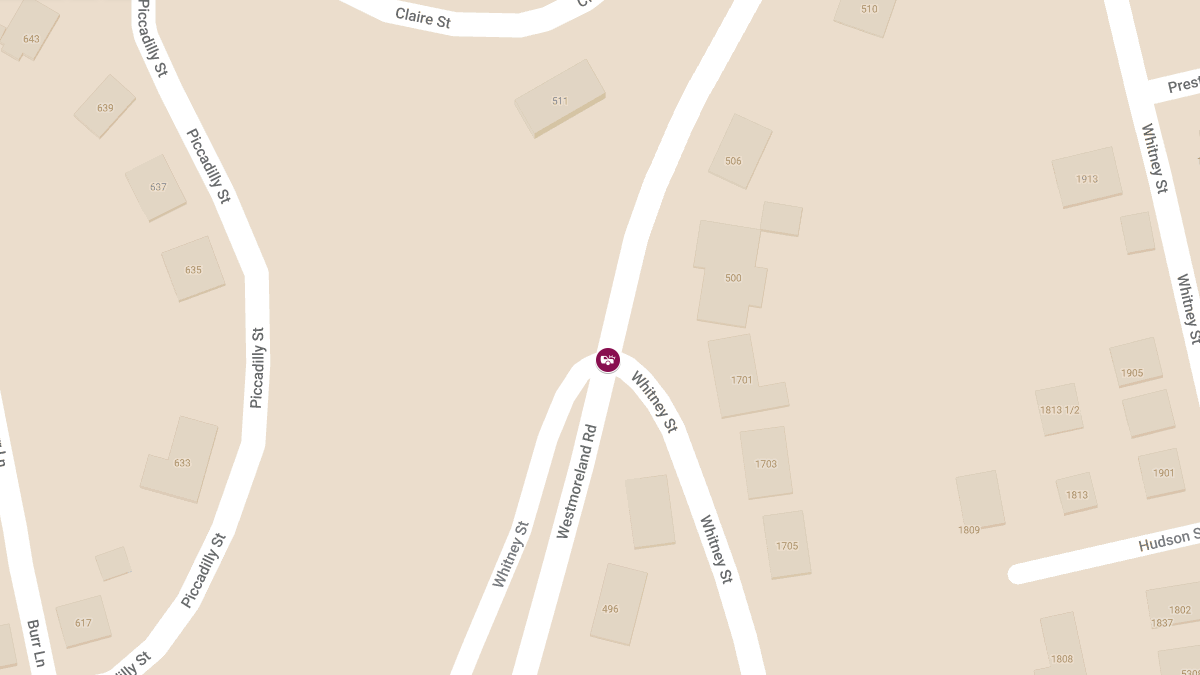 Accident with Injuries at Whitney St & Westmoreland Rd