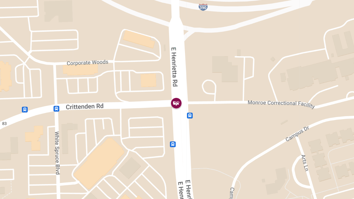 Accident with Injuries on East Henrietta Rd at Crittenden Rd