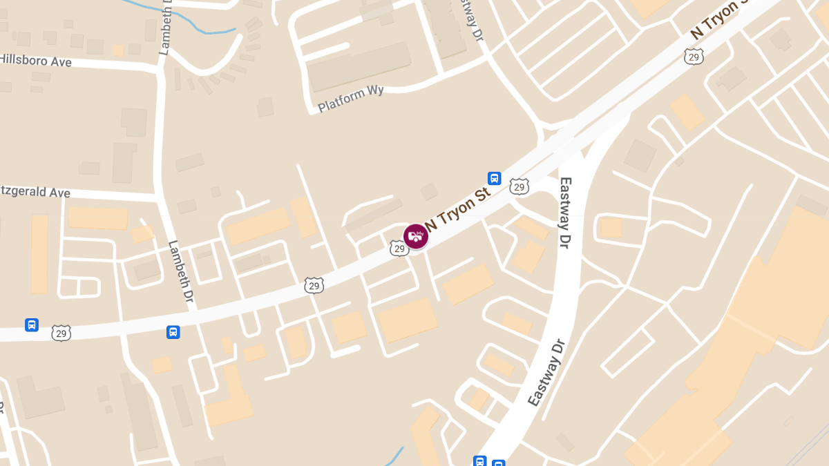 Accident with Injuries on Eastway Dr in North Tryon