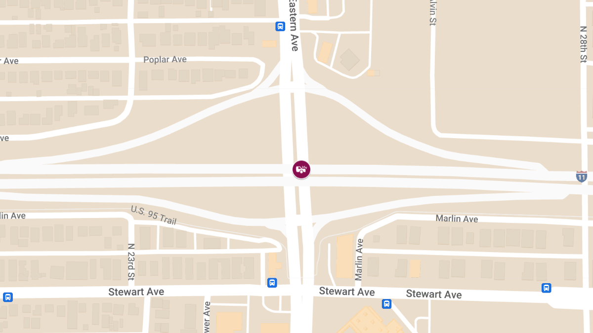 Accident with Injuries on I-11 SB Off-Ramp at Eastern Ave