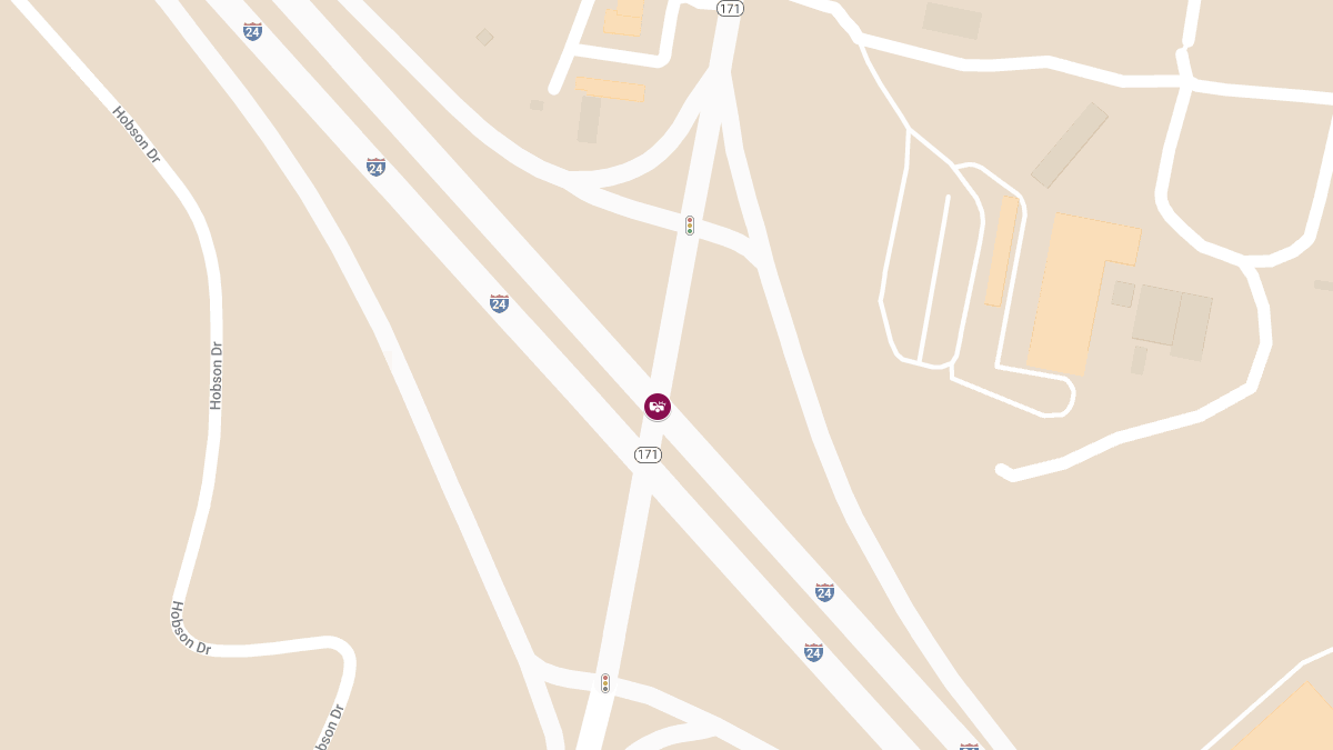 Accident with Injuries on I-24 W at Old Hickory Blvd Exit