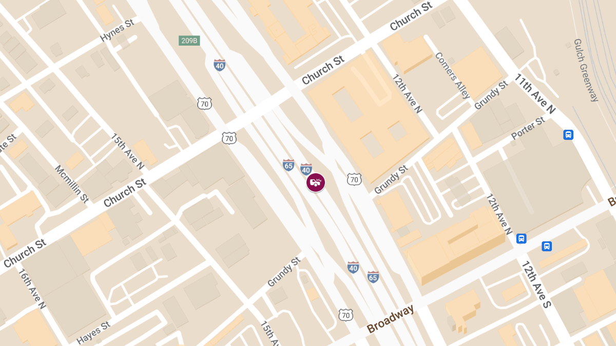 Accident with Injuries on I-40 E at MM 209 Between Church St & I-65 Split