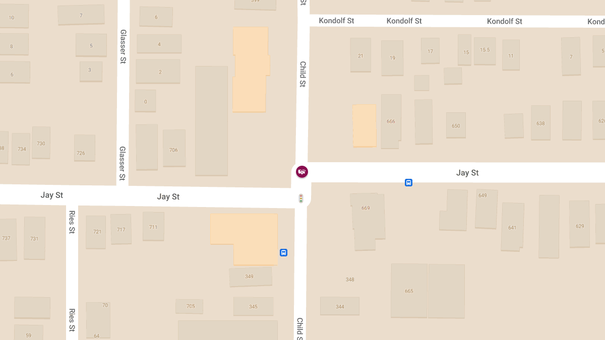 Accident with Injuries on Jay St at Child St