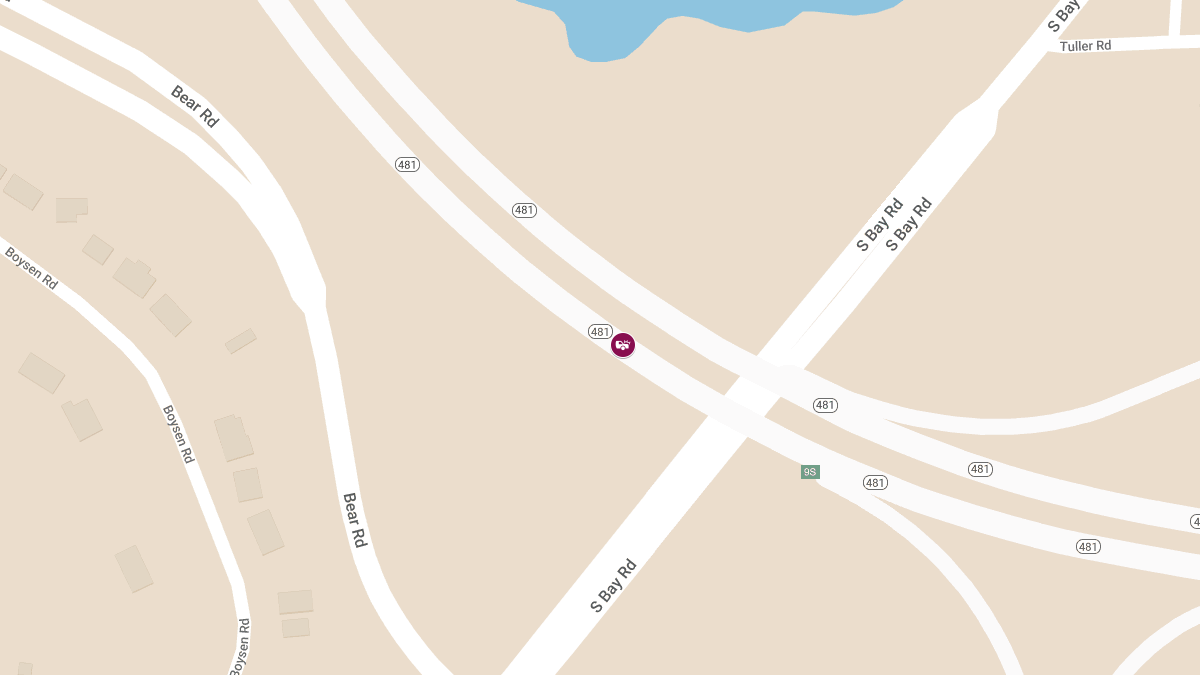 Accident with Injuries on Route 481 Southbound at Exit 10