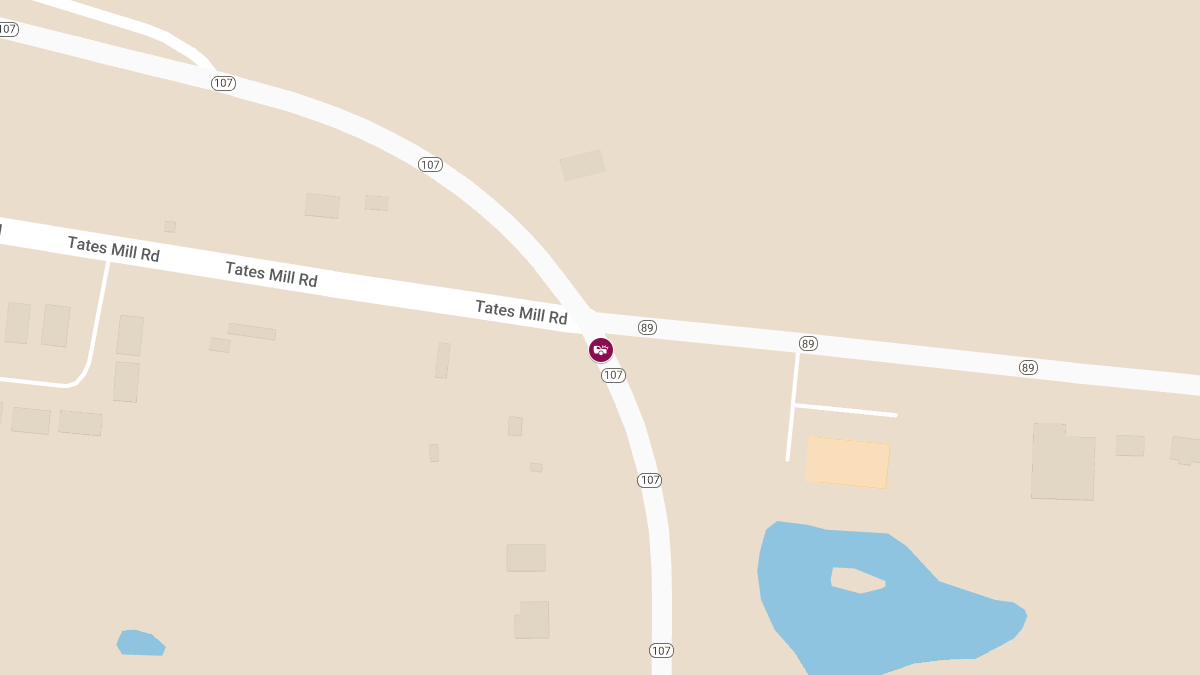 Accident with Injuries on State Highway 107 Near State Highway 89