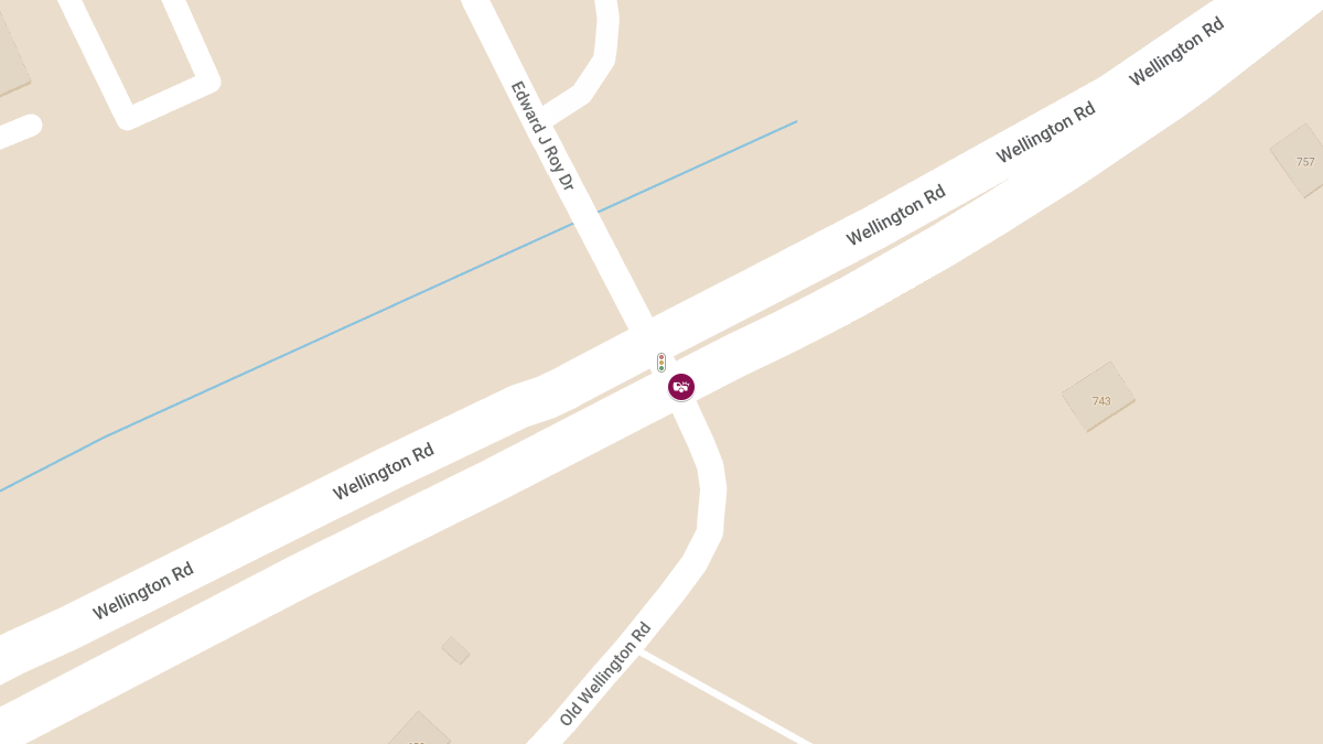 Accident with Injury at Wellington Rd / Old Wellington Rd