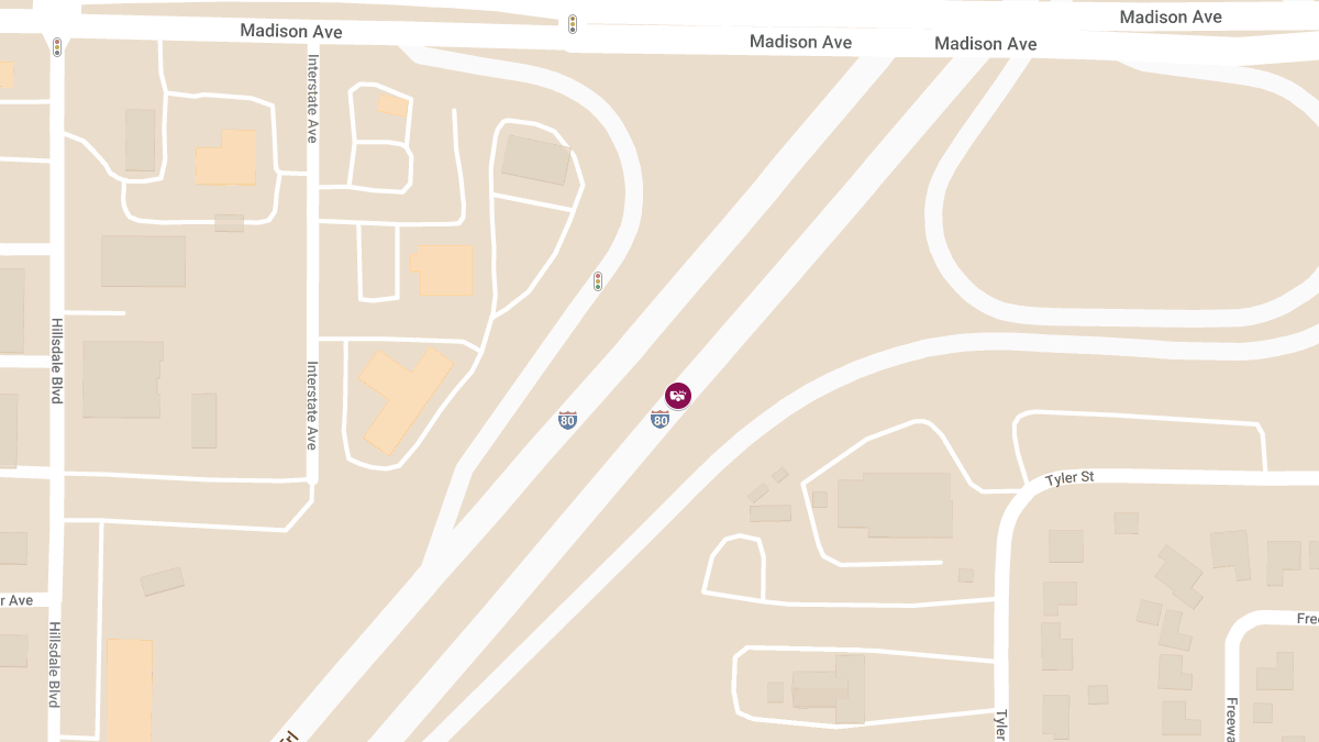 At Least One Injured in Multi-Vehicle Crash on 80 Freeway Near Madison Ave