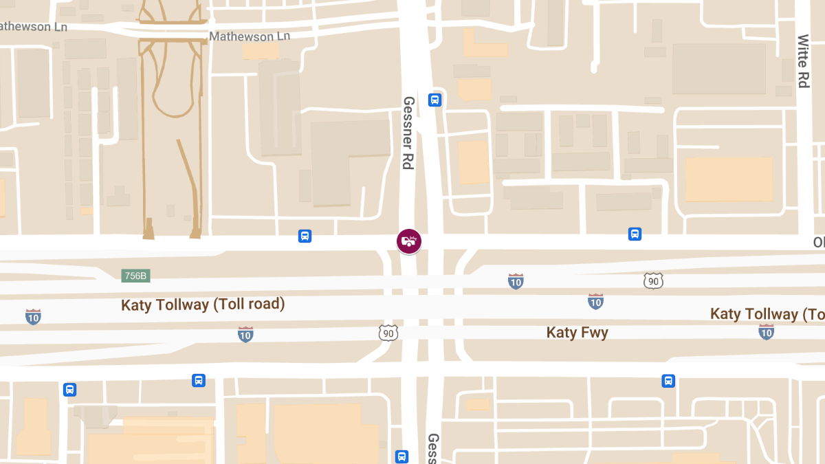 Auto Collision With Injuries at Katy Fwy & Gessner Rd