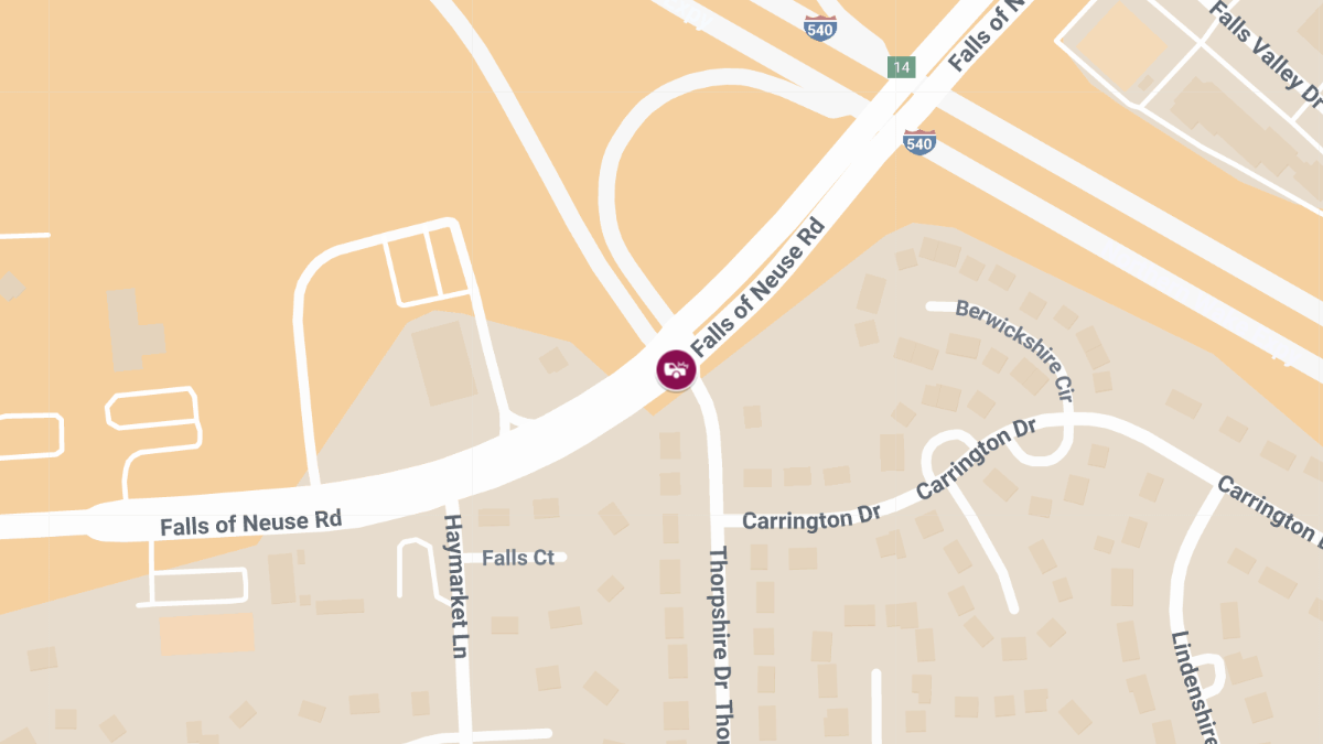Auto Collision With Injuries on Falls of Neuse Rd & Thorpshire Dr