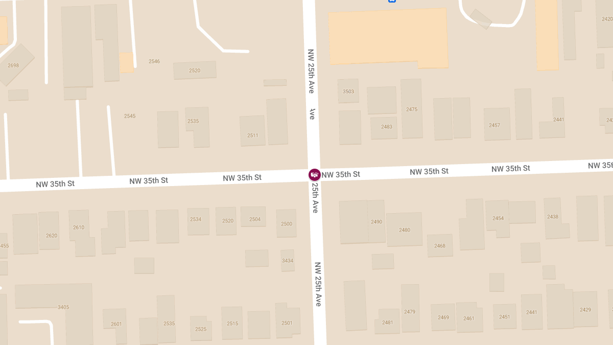 Auto Crash Reported at NW 25th Ave and NW 35th St