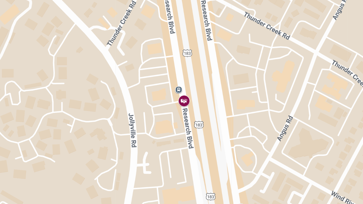 Auto Crash With Injuries on Research Blvd SB